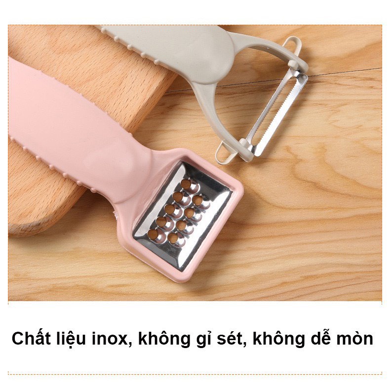 Bào Nạo Rau Củ 2 Đầu Cán Nhựa Lúa Mạch Sang Trọng - Gia Dụng Rose