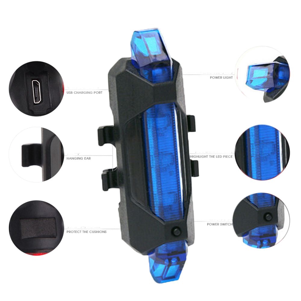 Đèn LED gắn đuôi xe đạp có cổng sạc USB