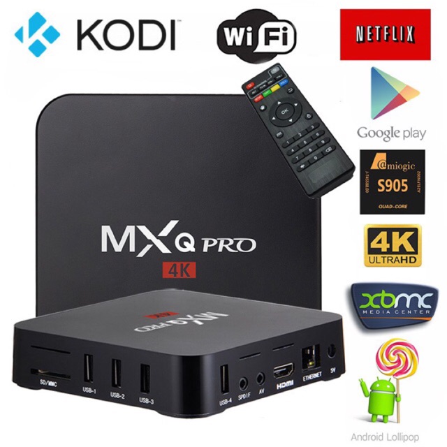 TV BOX MXQ (Chip xịn S905W) 4K PRO 2G+16G xem truyền hình - bóng đá miễn phí