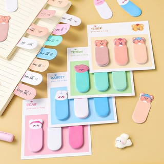 Bộ 3 note mini hình đầu thú cưng - vpp thỏ hồng