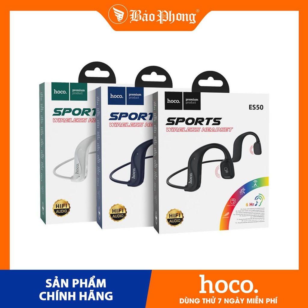 Tai Nghe không dây HOCO ES50 Đeo Cổ Thể Thao bluetooth V5.0 Dành cho điện thoại i-Phone iP Huawei Samsung Oppo