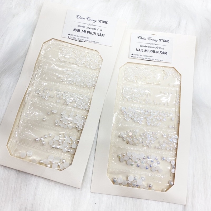 Set ngọ.c tra.i mix size đủ số màu trắng