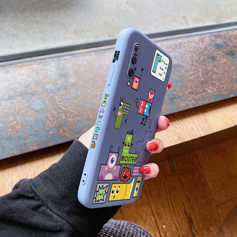 Case For Xiaomi MI 9 Pro 9 SE 9 Lite 9T 9T Pro MIX 2S New Design Edge Phone Case Monster Tetris Silicon Case Square Edges Protective Protective Case For Camera