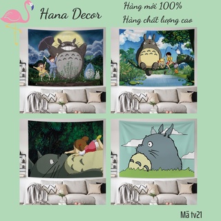 tv21 tranh thảm vải treo tường  totoro dễ thương 2mx1m5