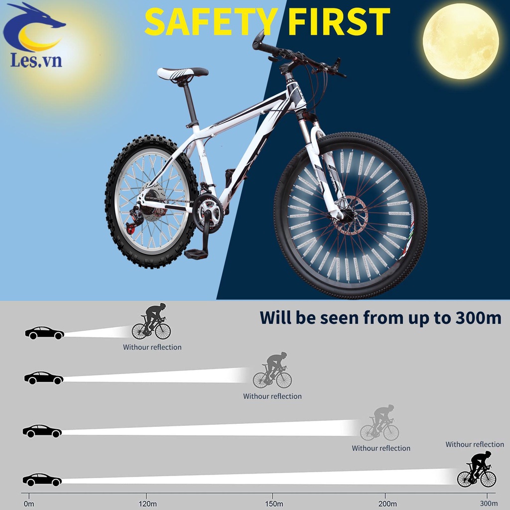 Bộ 12 Ống Phản Quang Gắn Căm Xe Đạp