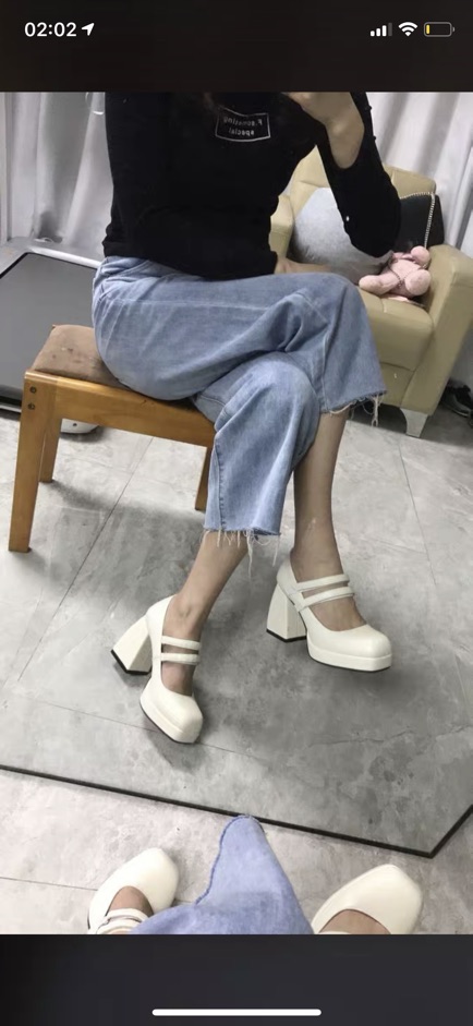 Giày Cao gót Đế đúp 10cm Vintage mũi tròn- ORDER