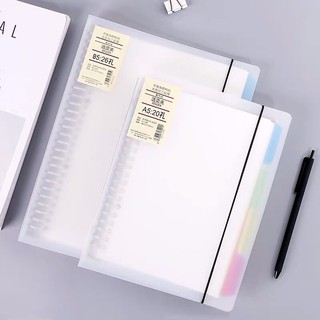Binder sổ còng bìa nhựa cứng 20 lỗ size A5 và giấy