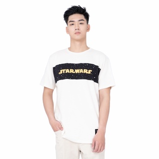  Áo Thun BOO Nam Dáng Basic 100% Cotton Cao Cấp In Logo Star Wars Màu Vàng Trên Nền Vải Đen