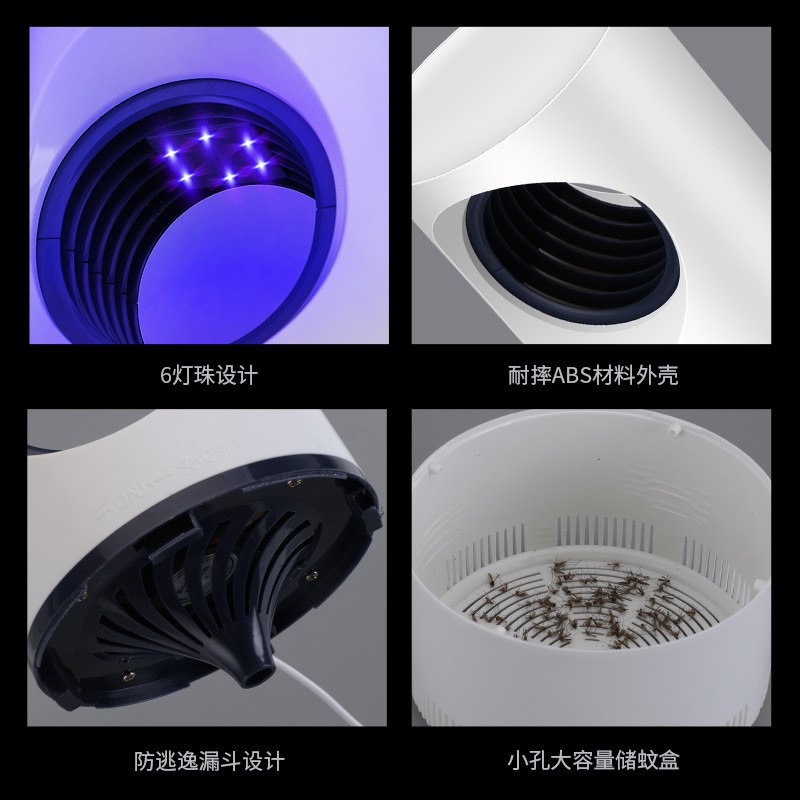 (Size lớn) Đèn bắt muỗi hình trụ thông minh bóng hút led tia uv thế hệ mới