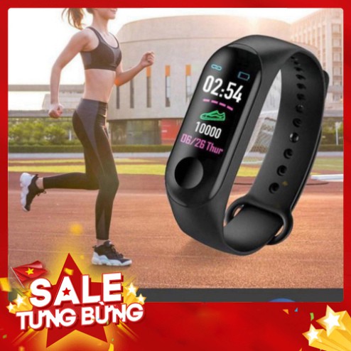 [FREE SHIP] 💥BẢO HÀNH 1 NĂM💥 Vòng Tay Đồng Hồ Thông Minh Band M3 CHÍNH HÃNG - Đồng hồ theo dõi sức khỏe, Chống Nước💥S