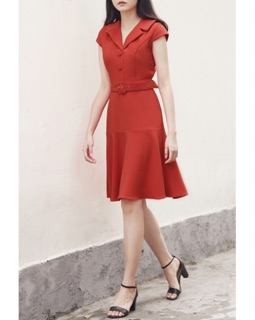 Đầm C-K cổ Vest