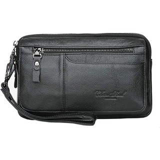 Bravenuf Nam Túi Ly Hợp Da Ví Dài Kinh Doanh Ví Ly Hợp Túi Xách Cổ Tay Ví Ly Hợp Người Tổ Chức Thẻ Hộ Chiếu Đựng Tiền Mặt Có Dây Kéo Đôi