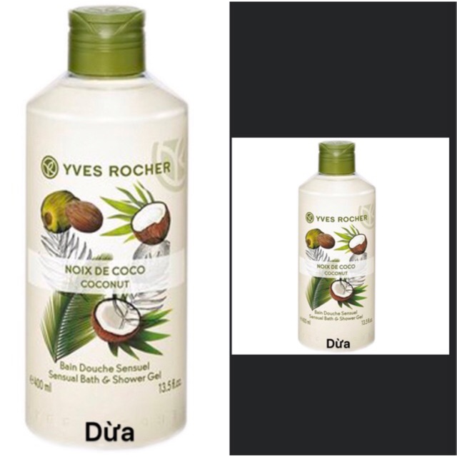 [2023] Sữa tắm Yves Rocher DỪA 400ml