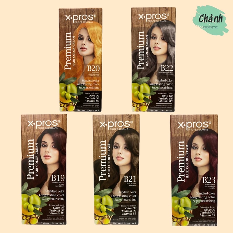 Kem Nhuộm Tóc Cao Cấp Chiết Xuất Olive X-PROS Professional 60ml