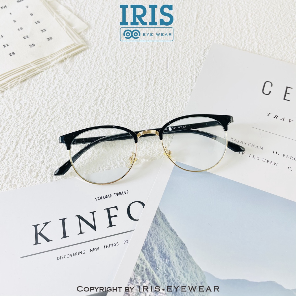 Gọng kính Lami tròn 6214 nhiều màu dễ đeo Iris Eyewear 2021