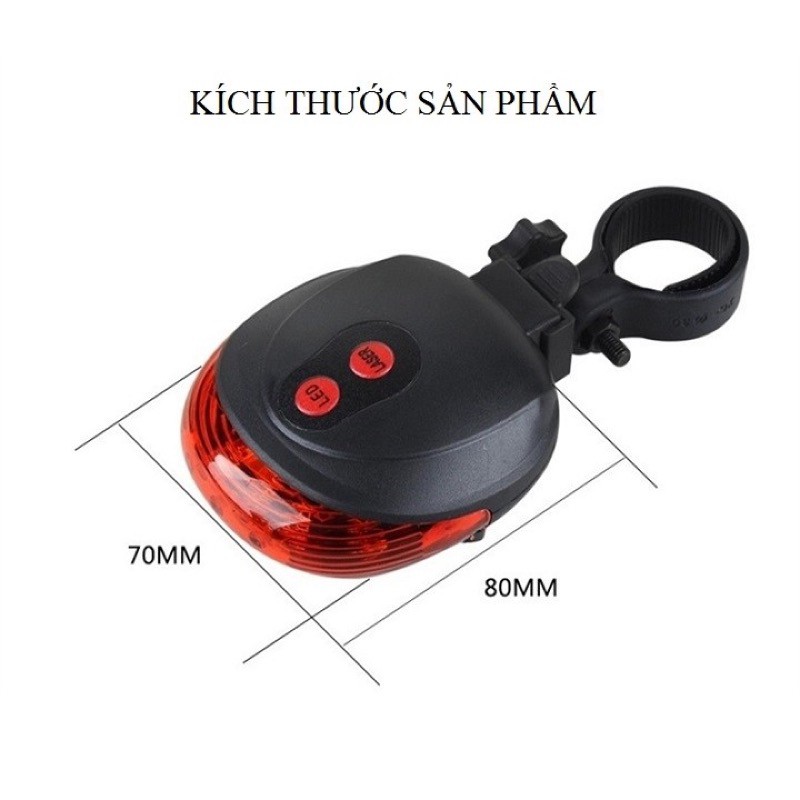 Đèn Chiếu Hậu Laser Sportslink Gắn Cốt Yên Xe Đạp Đa Chế Độ GD5L