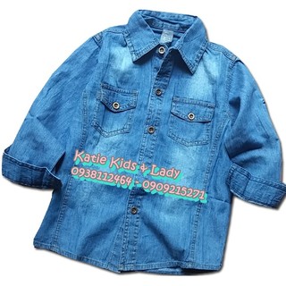 Áo jean form sơ mi zảra bé trai