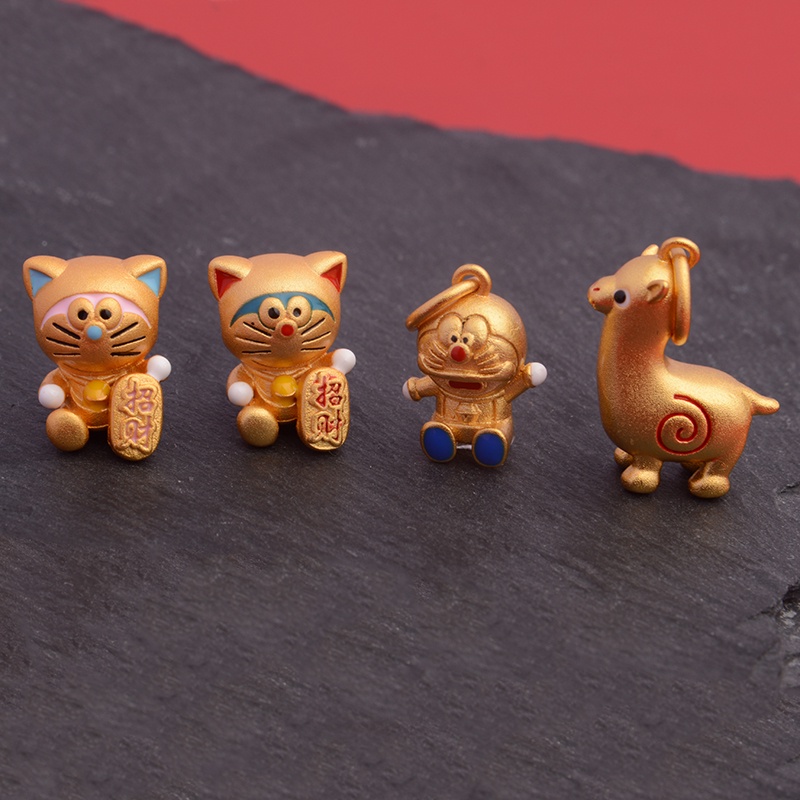 [Hàng Có Sẵn Giao Hàng Ngay Lập Phương] Mặt Dây Chuyền Xỏ Hạt Vòng Tay Mèo May Mắn Mèo May Mắn Không Gây Dị Ứng Chống Trượt diy