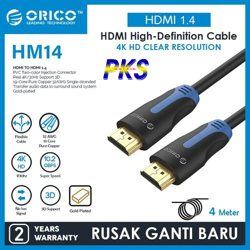 Cáp nối HDMI dài 4m ORICO HM14-40 đầu mạ vàng