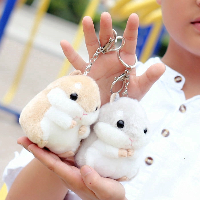 Móc Khóa Hình Chuột Hamster Nhồi Bông Đáng Yêu