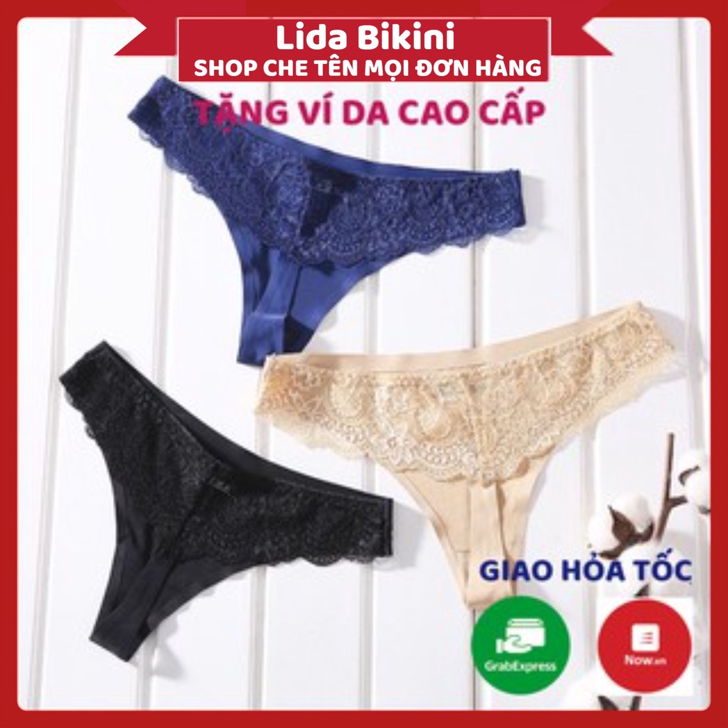 Quần Lót Lọt Khe Đúc Su phối ren tôn dáng kháng khuẩn thoáng mát DAN STORE MẪU 9084