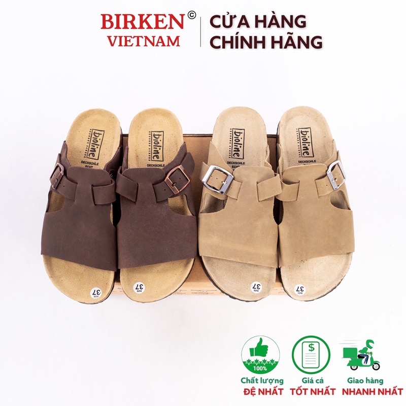 Dép da bò unisex xuất khẩu châu âu mã D26 Birken vietnam