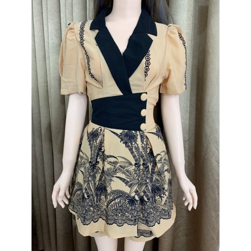 Set đầm kèm quần cùng loại lụa mango