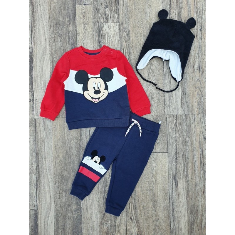 Set bộ mickey đỏ bé trai kèm mũ