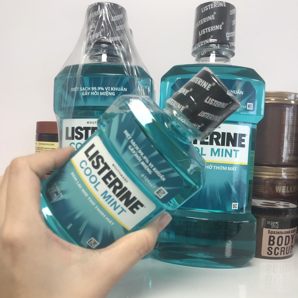 Nước sút miệng Listerine nước súc miệng bạc hà thơm mát 250ml