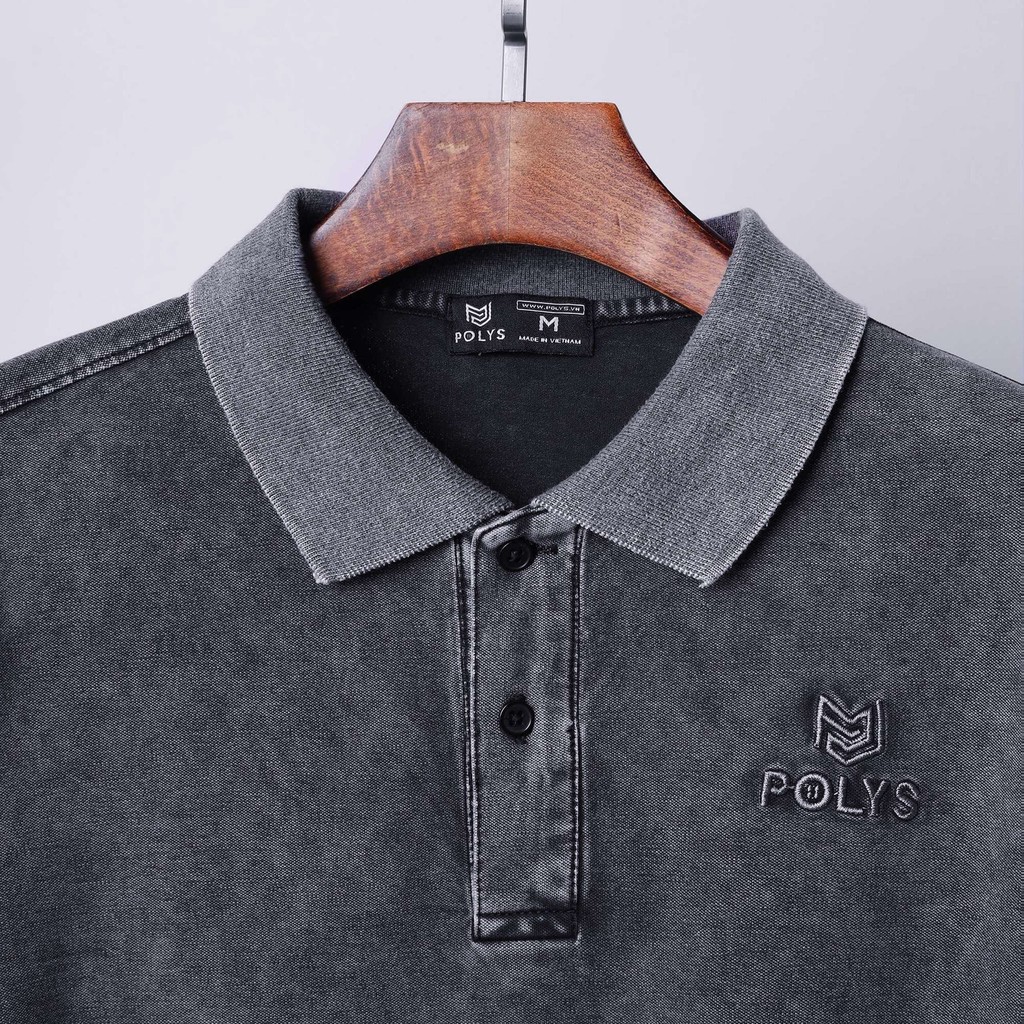 Áo Polo Nam Tay Ngắn  BASIC WASH - POLYS | Chất Cotton Wash, Dày Dặn, Co Dãn, Cực Chất, Hình Thêu Cao Cấp, Sắc Nét | BigBuy360 - bigbuy360.vn