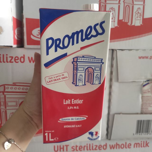 Sữa Tươi Promess Nguyên Kem 1L - Thùng 6H (HSD: T12/2021)