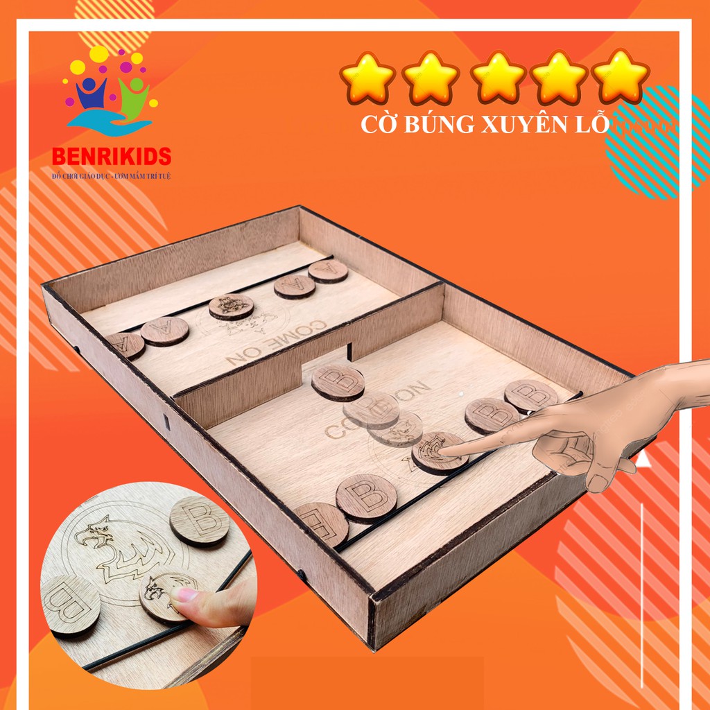 Boardgame Cờ Búng Đối Kháng Bằng Gỗ Benrikids Cả Nhà Cùng Vui