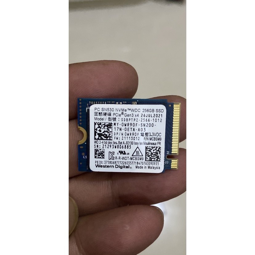 SSD Nvme 256GB Kingston/SSSTC/Western chuẩn 2230 BH 12 Tháng - SSD tháo máy xịn GIÁ THỢ