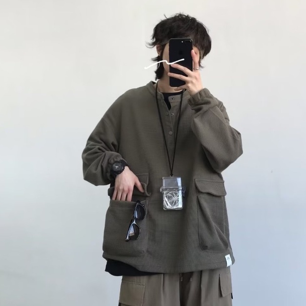 Áo Len Dài Tay Màu Trơn Thời Trang Nam Tính