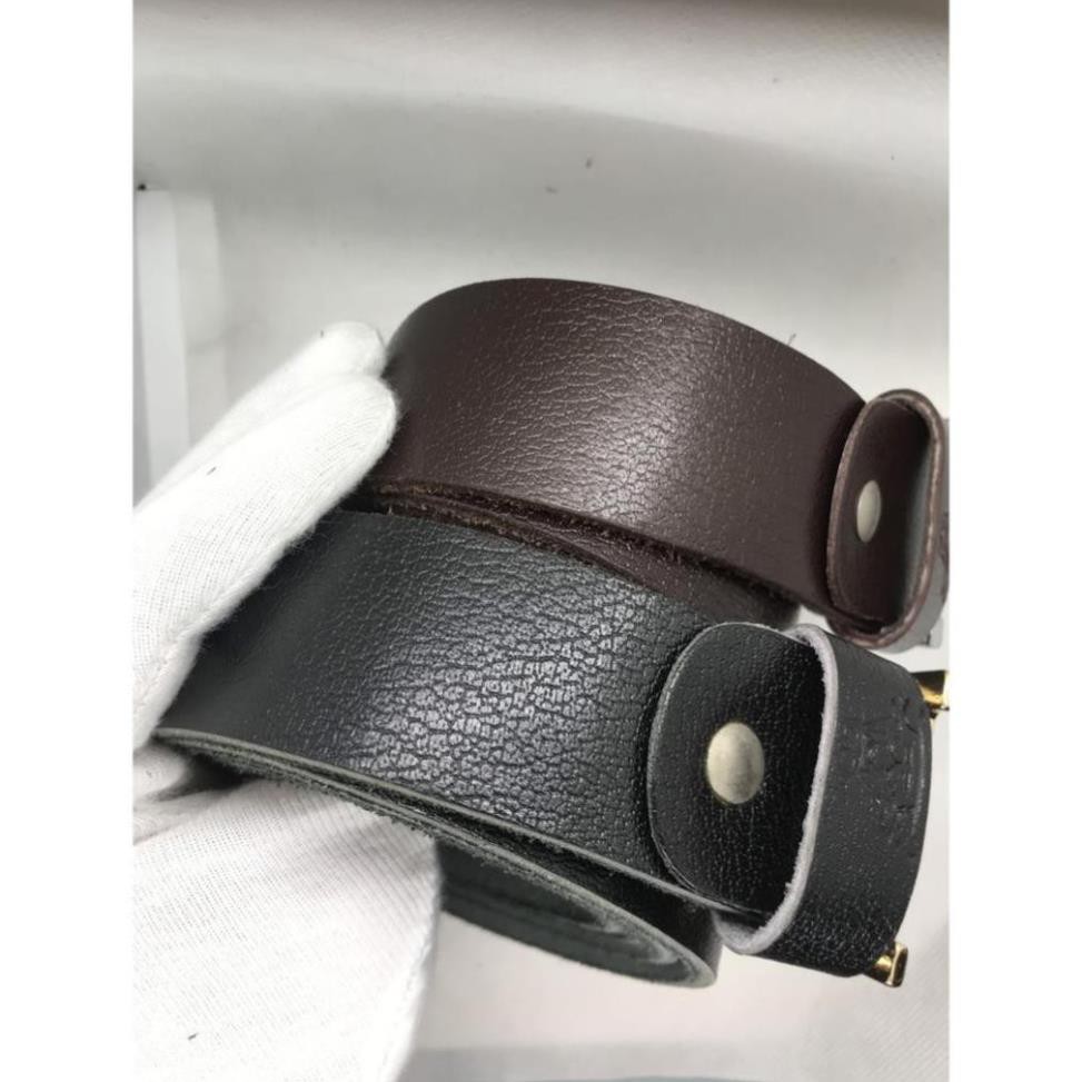 Thắt Lưng nam mặt khóa chữ H kim loại đúc, dây nịt da bò nguyên miếng mạnh mẽ,nam tính