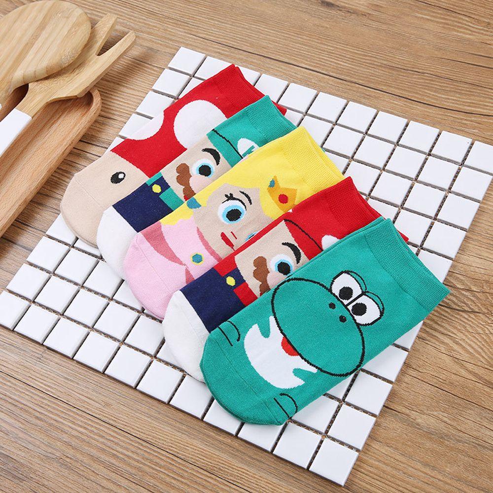 Vớ Cotton In Hình Super Mario Hoạt Hình Dễ Thương Cho Bé Gái