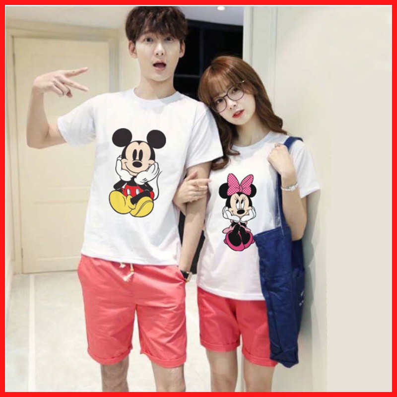 Follow Shop Săn Deal Hot Ngày 1/1 Áo Thun Cặp Tình Nhân In Hình Chuột ATN3329