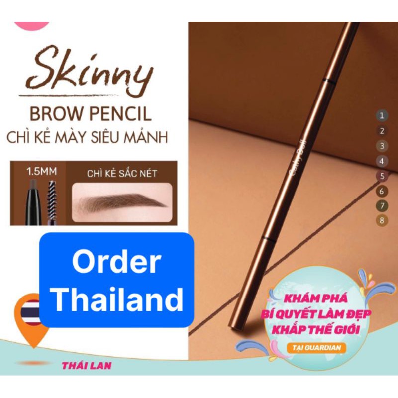 Chì Kẻ Mày Siêu Mảnh Cathy Doll Skinny Brow Pencil 0.05g