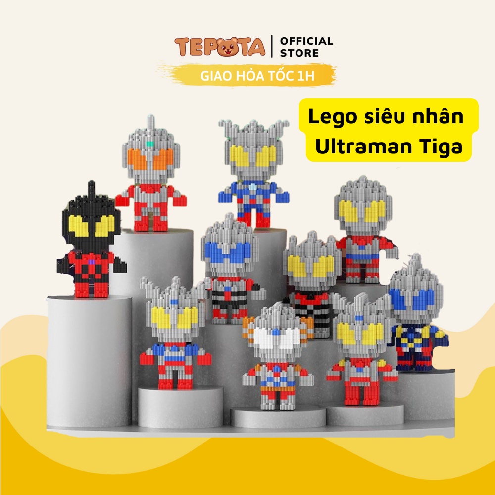 Mô Hình Đồ Chơi 3D TEPOTA Đồ Chơi Lắp Ráp Xếp Hình Siêu Nhân Ultraman Tiga Cho Bé Sáng Tạo SN01