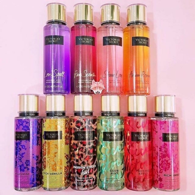 (Bán sỉ) XỊT THƠM TOÀN THÂN VICTORIA’S SECRET FRAGRANCE MIST LOVE SPELL 250ML giao mùi ngẫu nhiên