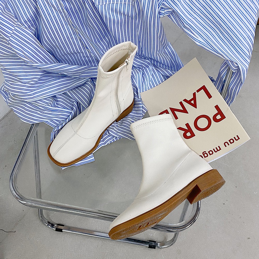 Giày bốt cổ thấp gót thấp thời trang dành cho học sinh | BigBuy360 - bigbuy360.vn