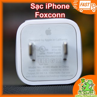 Củ Sạc iPhone 2 chấu hàng Foxconn có Logo Táo