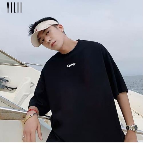 [AT0106] Áo phông Unisex nam nữ phong cách Hàn Quốc OFF đen trắng basic, áo thun nam nữ tay lỡ Streetwear