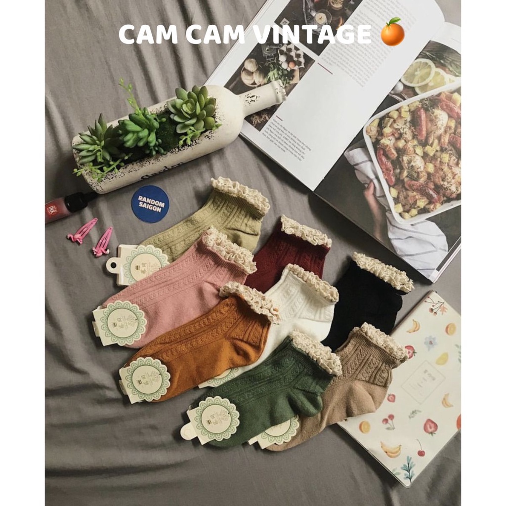 TẤT CAO CỔ NỮ VỚ CAO CỔ NAM ULZZANG CỔ BÈO REN TIỂU THƯ