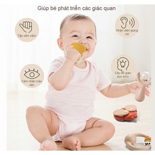 Xúc xắc gặp nướu silicone an toàn Dumoon 10 chi tiết cho bé