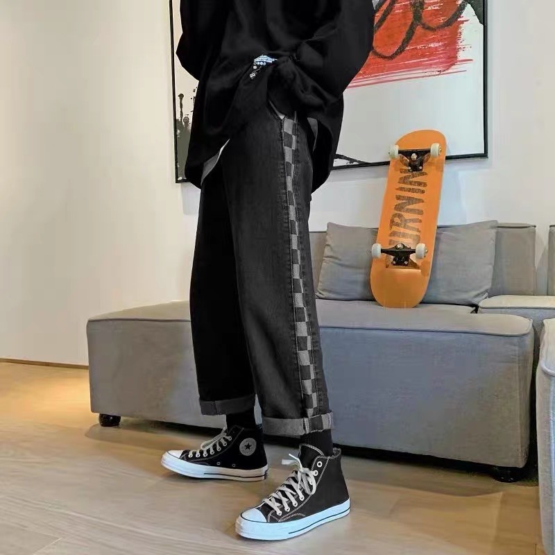 quần jean ống rộng nam phong cách cá tính hàng quảng châu cao cấp | BigBuy360 - bigbuy360.vn