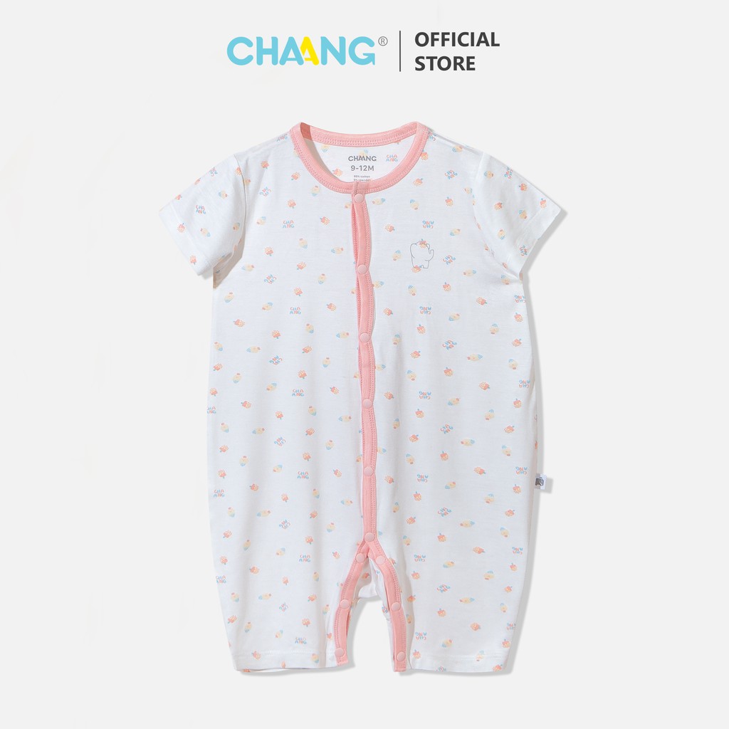 [CHAANG] Body cộc tay cúc giữa hãng Chaang, BST Chaang Summer 2021, quân áo trẻ em Chaang cotton an toàn cho bé