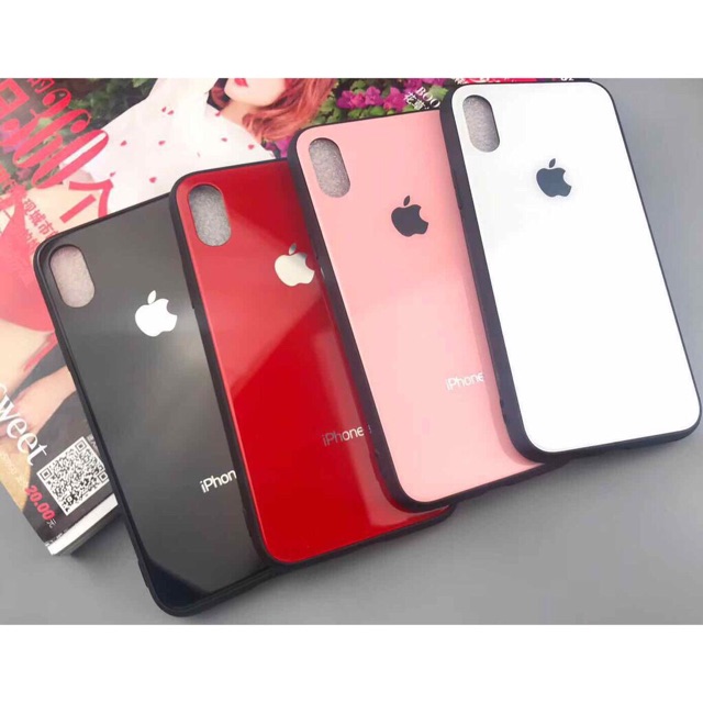 Ốp Giả Kính Viền Si Dành Cho iPhone