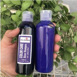 CẶP DẦU GỘI XẢ KHỬ VÀNG ELGON SILVER CHAI CHIẾT MINI