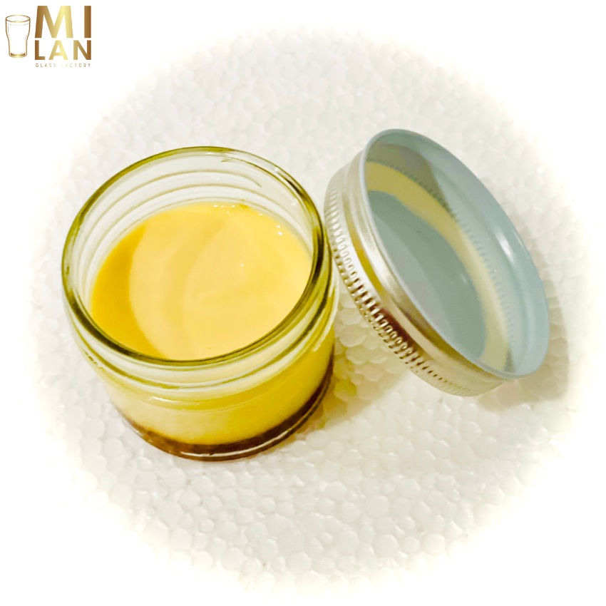 Hũ thủy tinh 100ml làm bánh plan an toàn khi sử dụng trong lò nướng TẶNG kèm nắp nhôm chống tràn